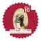 Red Suede Mat Board for 9x13 Frames - Oval Opening for 7x11 Photos